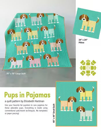 Preorder July 2026: Elizabeth Hartman Patterns Pups in Pajamas EH092