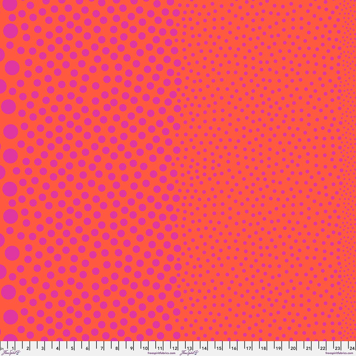 Preorder March 2027: Tula Pink True Colors Sticks and Stones PWTP299.Tomato
