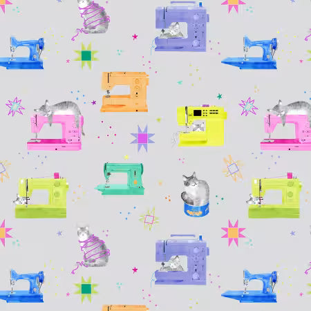 PREORDER ITEM - EXPECTED MARCH 2026: Quilty Helpurrs by Pammie Jane Rock Helpurrs Rock ST-DPJ3350-ROCK Cotton Woven Fabric