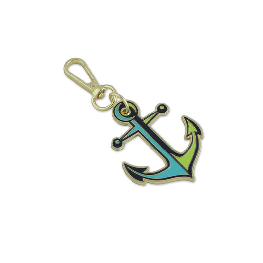 Preorder May 2026: Tula Pink Floral Reef Sallie Tomato: Anchors Aweigh Marine Bag Charm STS344