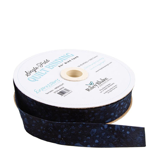 Single Fold Quilt Binding Terrazzo Midnight STSFB-48832