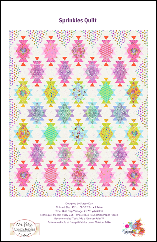 Preorder October 2026: Legendary Tula Pink Sprinkles Quilt Kit Designed by Stacey Day
