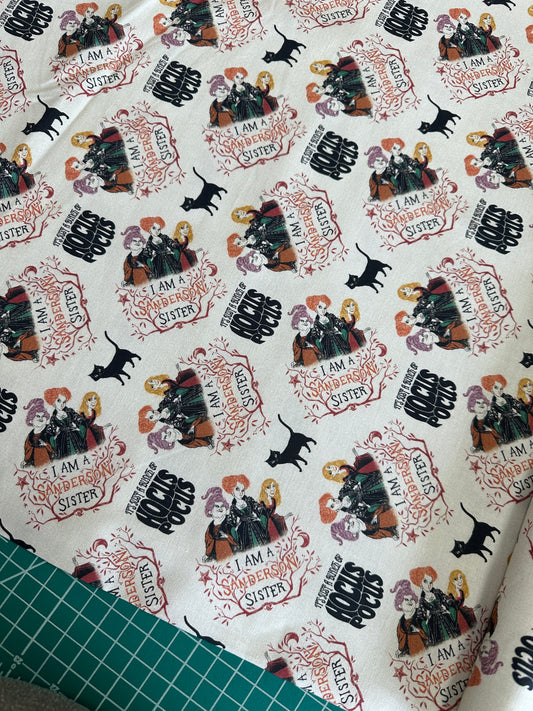 Licensed Hocus Pocus Sanderson Sisters Cream 85480102-1 Cotton Woven Fabric