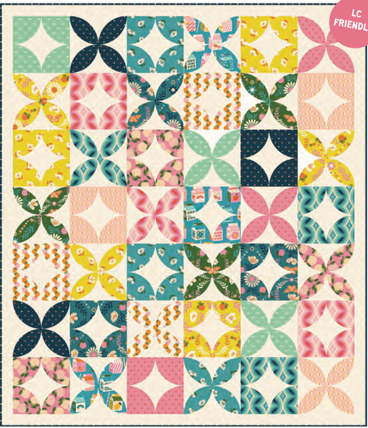 PREORDER ITEM - EXPECTED SEPTEMBER: Juicy by Melody Miller of Ruby Star Society  Mod Dreams Quilt Kit including Pattern by Cotton and Joy . USA Shipping Included in Price.