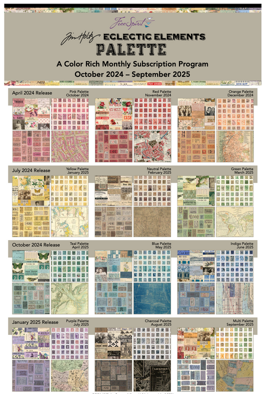 Join for the year! Tim Holtz Eclectic Element Palette Subscription Program Deposit