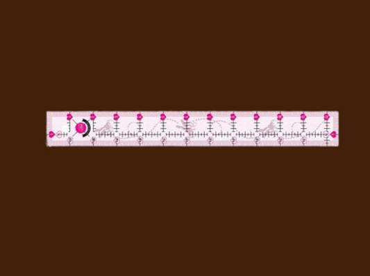 Tula Pink Hardware 1.5” x 12.5” Non Slip Bee Ruler TP1x12