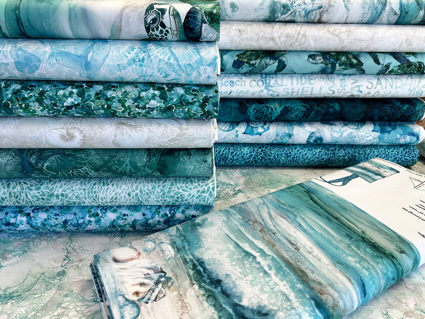 Sea Breeze by Deborah Edwards and Melanie Samra Teal  DP27100-66 Cotton Woven Fabric