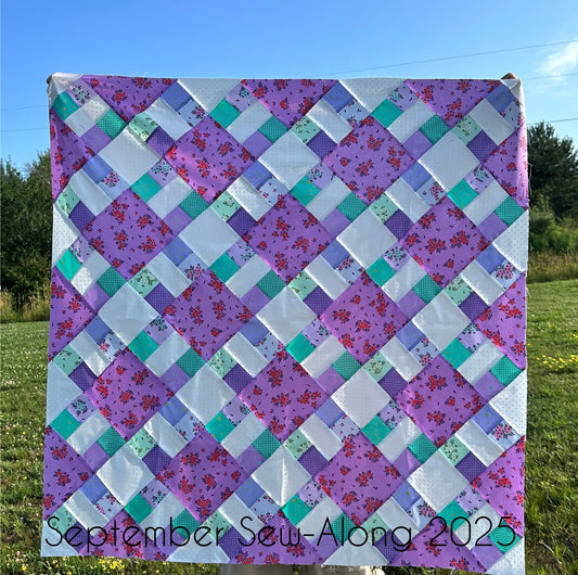 Sweet Stitchers Sew-Along September Kits for Bountiful by Busy Hands Tula Pink True Colors Cool