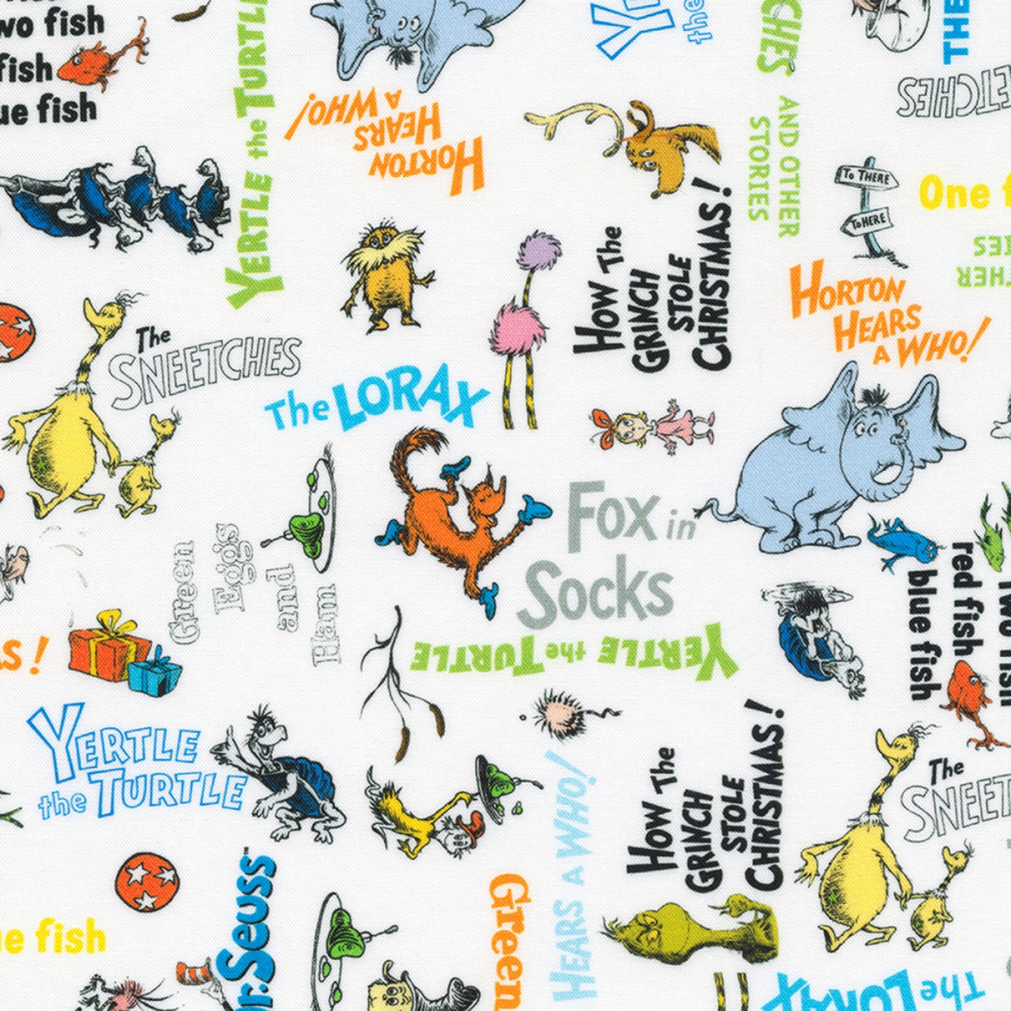 Celebrate Suess by Dr. Seuss Enterprises Seuss Characters ADED22857203 Cotton Woven Fabric