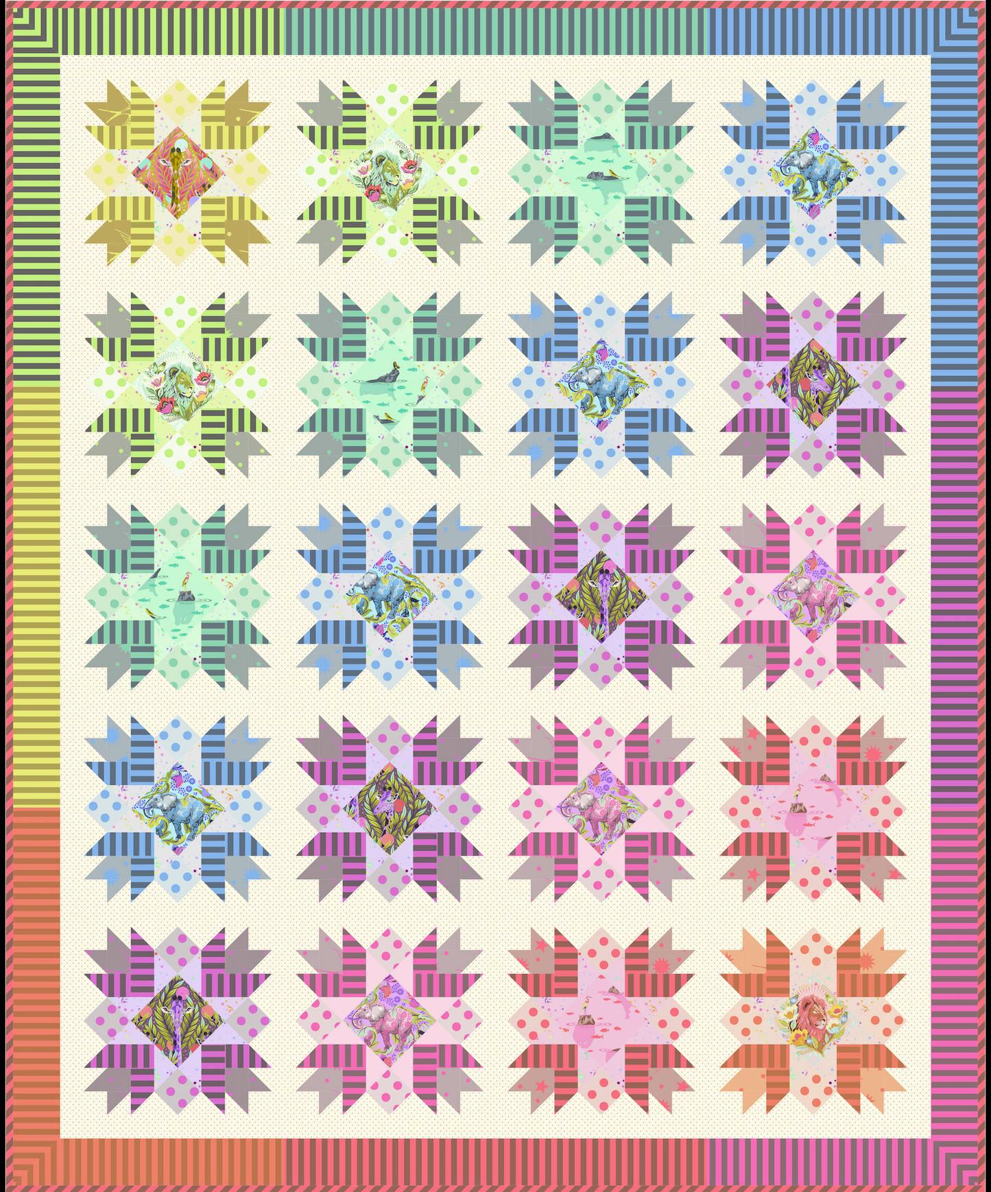 Everglow by Tula Pink Sparkler Quilt Kit USA Shipping included in price