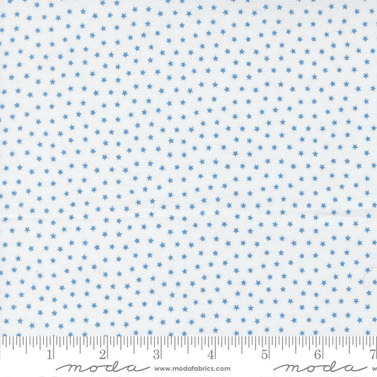 PREORDER ITEM - EXPECTED DECEMBER 2025: Blueprint by Camille Roskelle Starlight Stars White Blue 55337.11 Cotton Woven Fabric