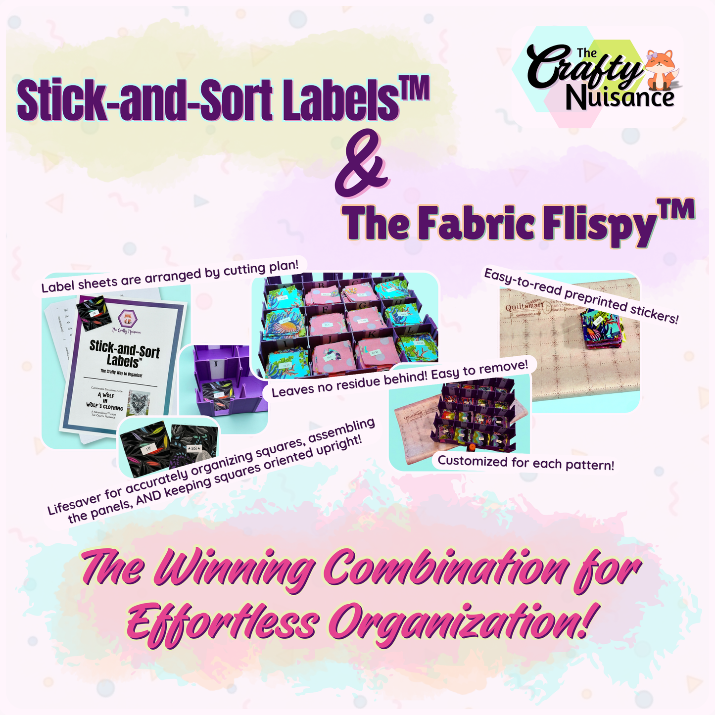 Preorder May 2026: The Fabric Flispy System of Products(TM) by The Crafty Nuisance Designed for Grid-Based Projects