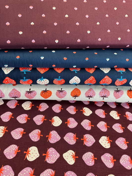 Strawberry by Kimberly Kight of Ruby Star Society Strawberry  Natural  Linen   RS3087.12L Canvas