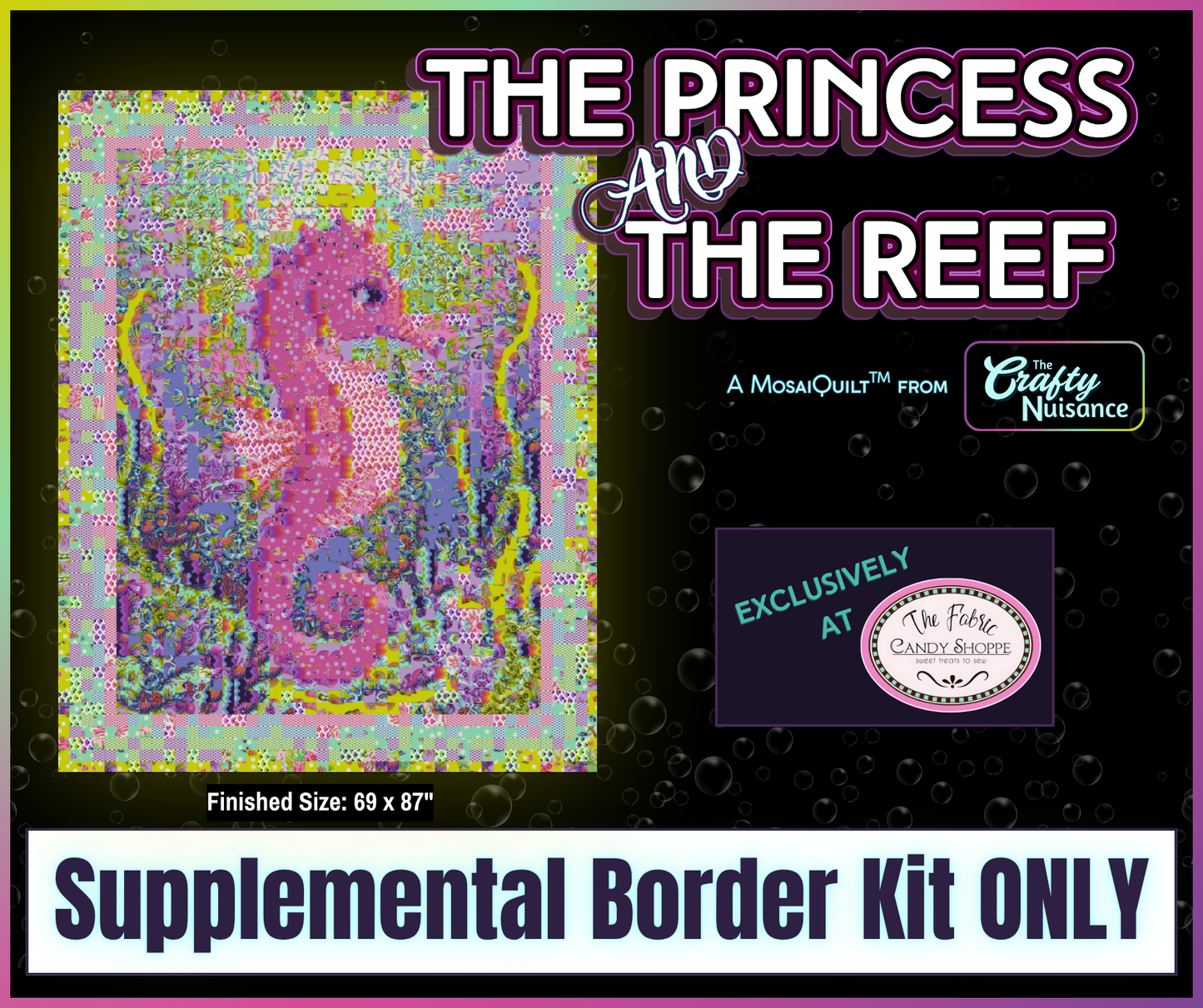 Preorder May 2026: The Princess & the Reef MosaiQuilt Supplemental Border Kit ONLY (TFCS Exclusive)