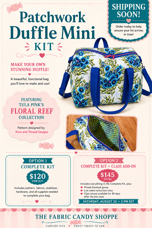 Preorder Aug 2026: Duffle Mini Kit Featuring Tula Pink's Floral Reef Collection