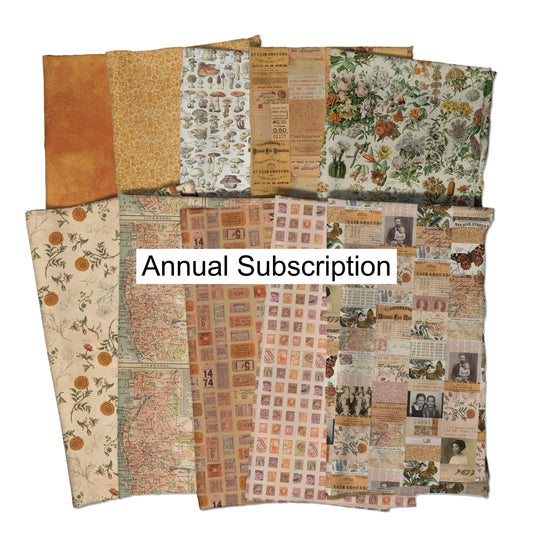 Month 3 Tim Holtz Eclectic Element Palette Subscription Program  Half Yard Bundle of 10 Prints Cotton Woven Fabric