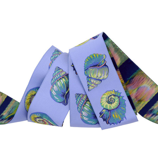 Preorder May 2026: Floral Reef Lil Shelly Marine 1 1/2" Ribbon by Tula Pink