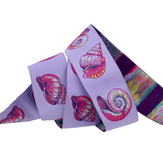 Preorder May 2026: Floral Reef Lil Shelly Ultraviolet 1 1/2" Ribbon by Tula Pink