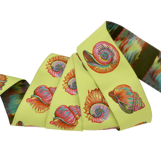 Preorder May 2026: Floral Reef Lil Shelly Seagrass 1 1/2" Ribbon by Tula Pink