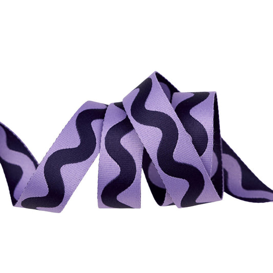 Preorder May 2026: Floral Reef Lil Squiggle Ultraviolet 1" Webbing by Tula Pink