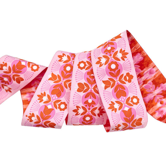 Preorder October 2026: Legendary Beg Your Garden Wild Orchid 1 7/8" Ribbon by Tula Pink