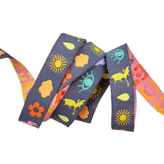 Preorder October 2026: Legendary Charmed Charcoal 5/8" Ribbon by Tula Pink