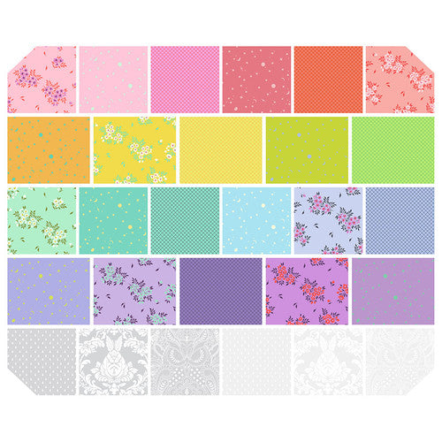 PREORDER ITEM - EXPECTED JULY 2025:  Tula Pink's 2025 True Colors 5" Charms Bundle of 42 FB6CPTP.TRUECOLORS Bundle