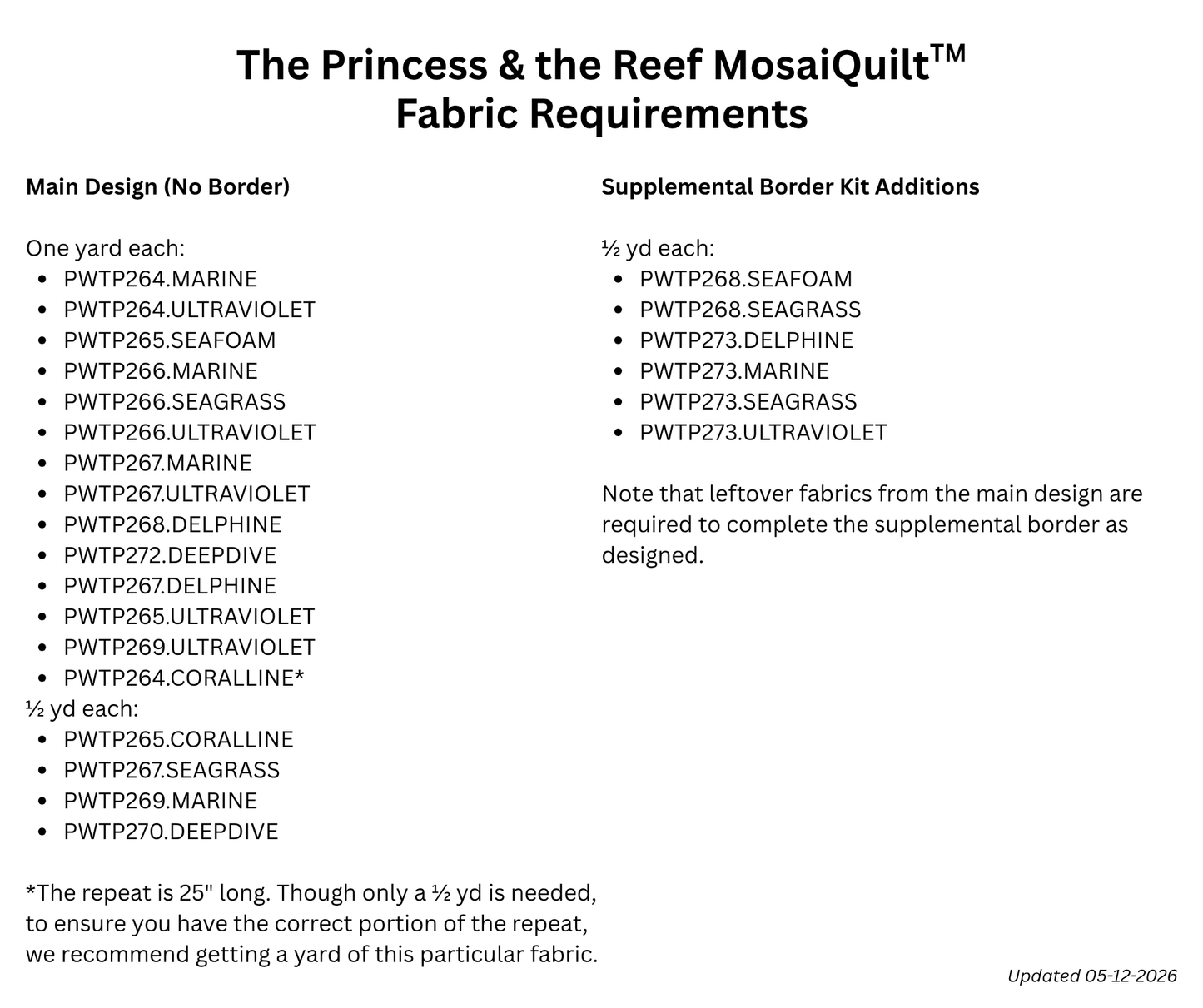 Preorder May 2026: The Princess & the Reef DIGITAL PDF PATTERN ONLY from The Crafty Nuisance (TFCS Exclusive)