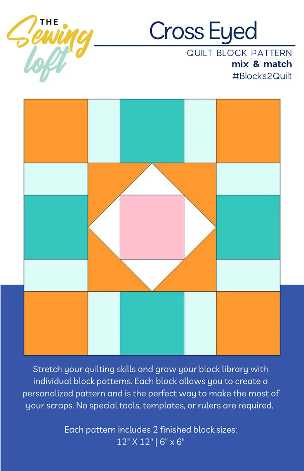 Cross-Eyed Quilt Block Pattern TSL2420
