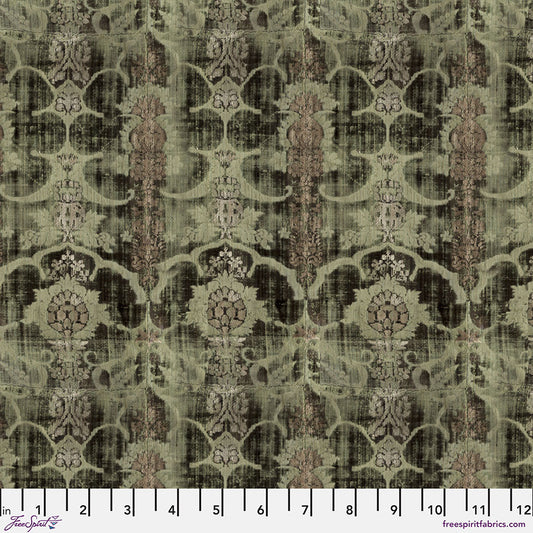 Tim Holtz Eclectic Element Palette Tapestry Green PWTH267.GREEN Cotton Woven Fabric