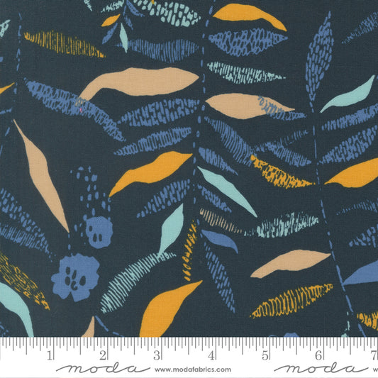 PREORDER ITEM EXPECTED IN JANUARY 2026: Boho Haven by Stephanie Sliwinski of Fancy That Design House Co Textured Frond Deep Sea    45643.18 Cotton Woven Fabric