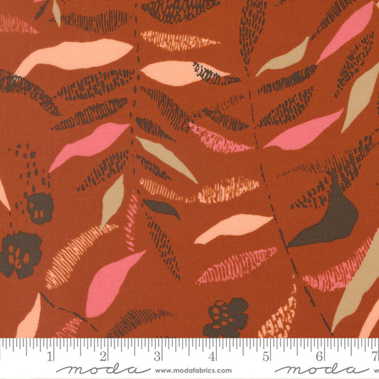 PREORDER ITEM EXPECTED IN JANUARY 2026: Boho Haven by Stephanie Sliwinski of Fancy That Design House Co Textured Frond Spice    45643.14 Cotton Woven Fabric