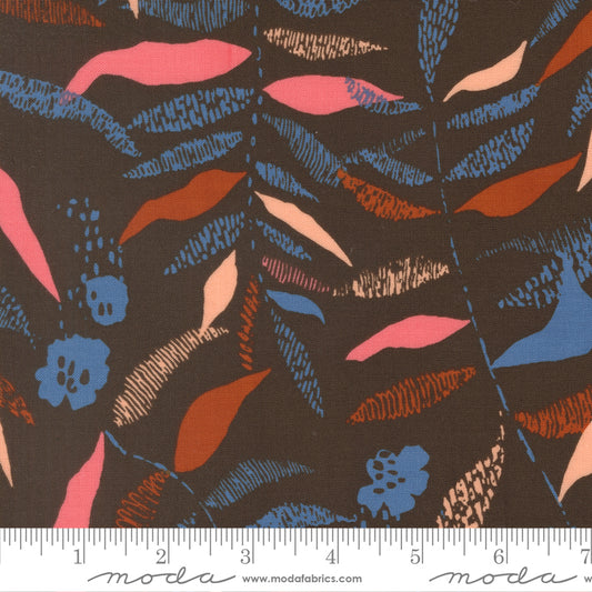 PREORDER ITEM EXPECTED IN JANUARY 2026: Boho Haven by Stephanie Sliwinski of Fancy That Design House Co Textured Frond Walnut 45643.15 Cotton Woven Fabric