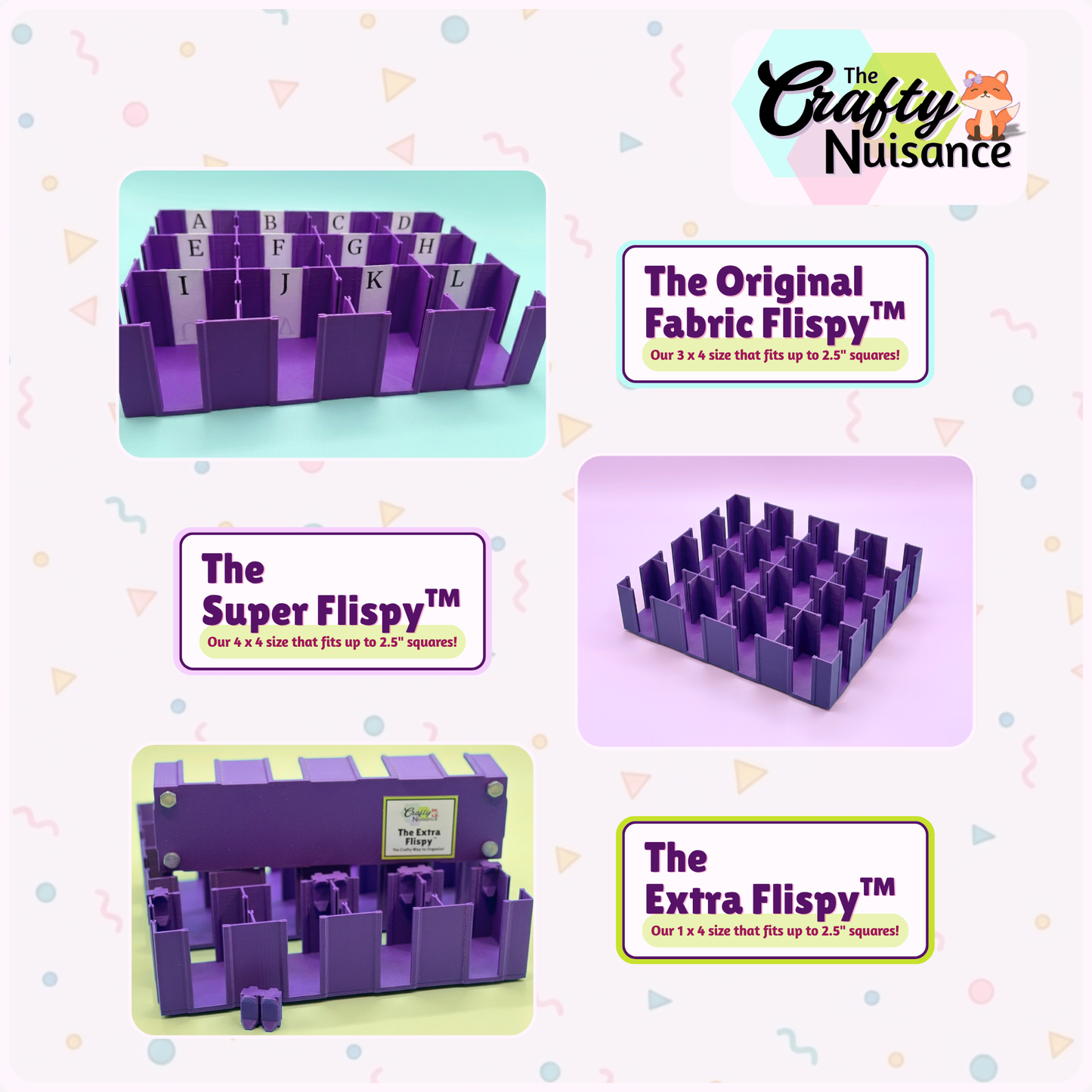 Preorder May 2026: The Fabric Flispy System of Products(TM) by The Crafty Nuisance Designed for Grid-Based Projects
