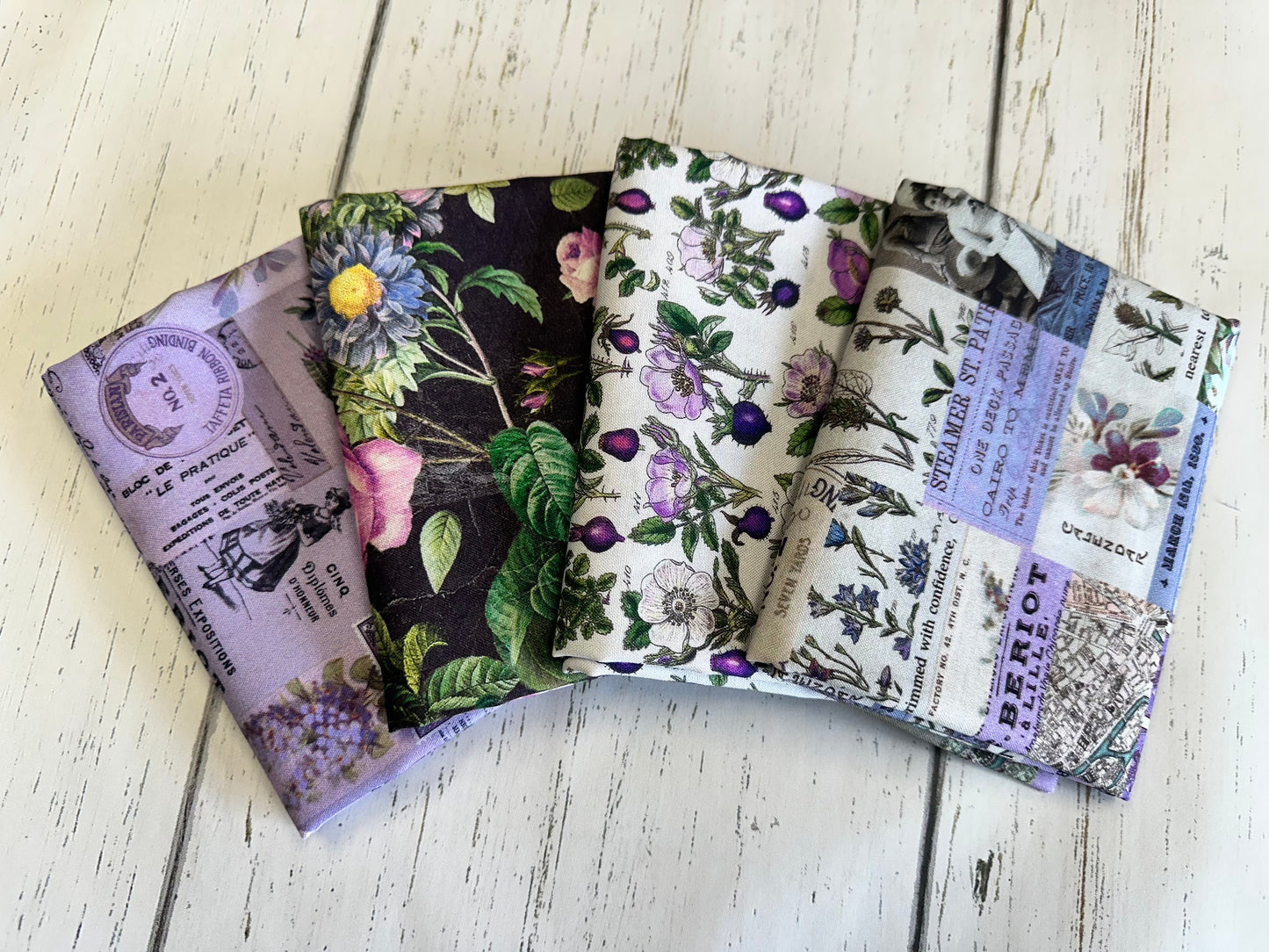 Tim Holtz Eclectic Element Palette Collage Purple    PWTH300.PURPLE Cotton Woven Fabric