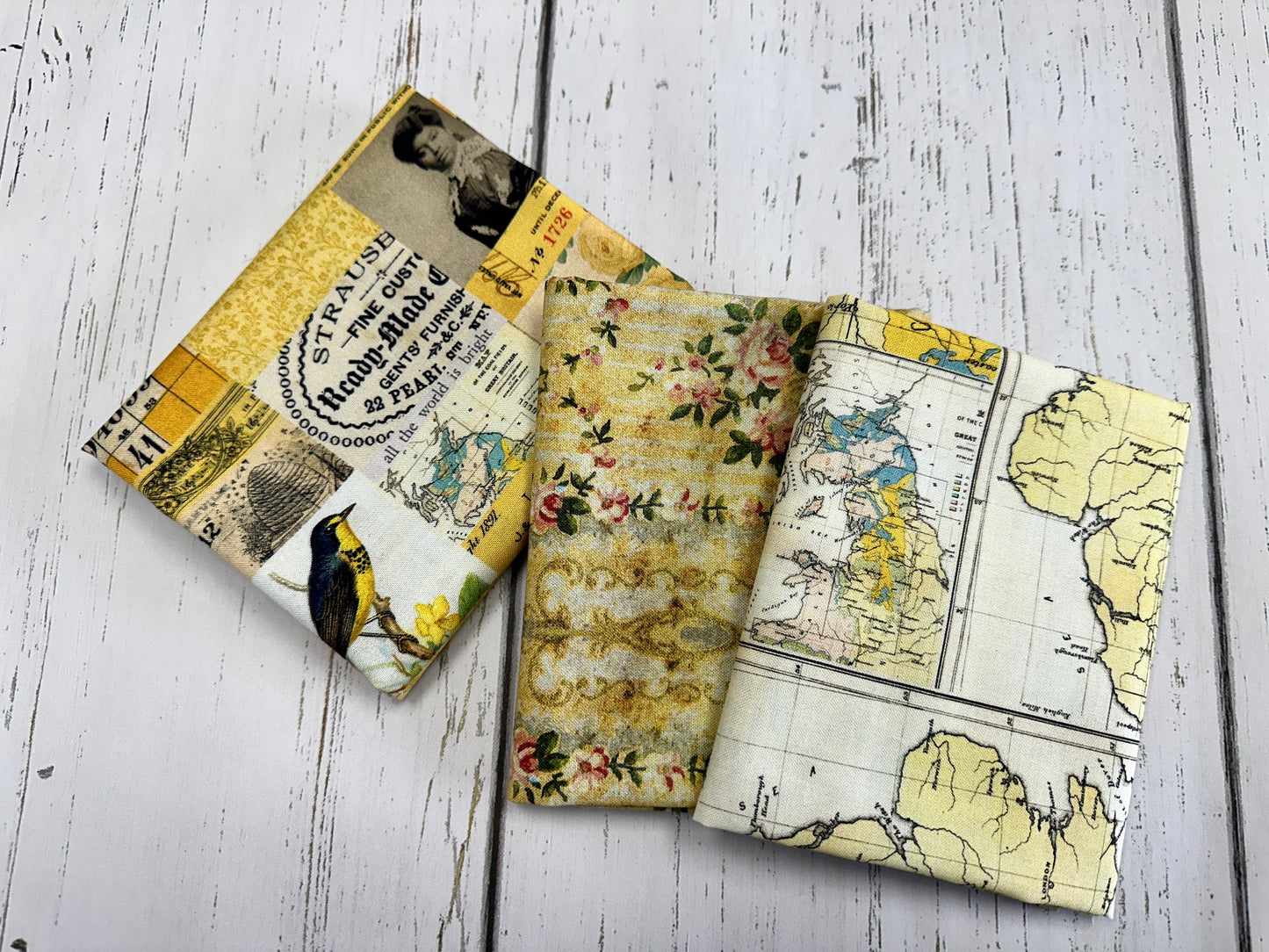 Tim Holtz Eclectic Element Palette Wallpaper Yellow    PWTH247.YELLOW Cotton Woven Fabric