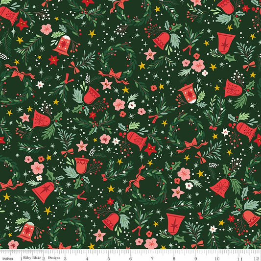 Preorder May 2027: Carol Berries and Boughs Woodland Sparkle SC19056-WOODLAND by Jill Howarth
