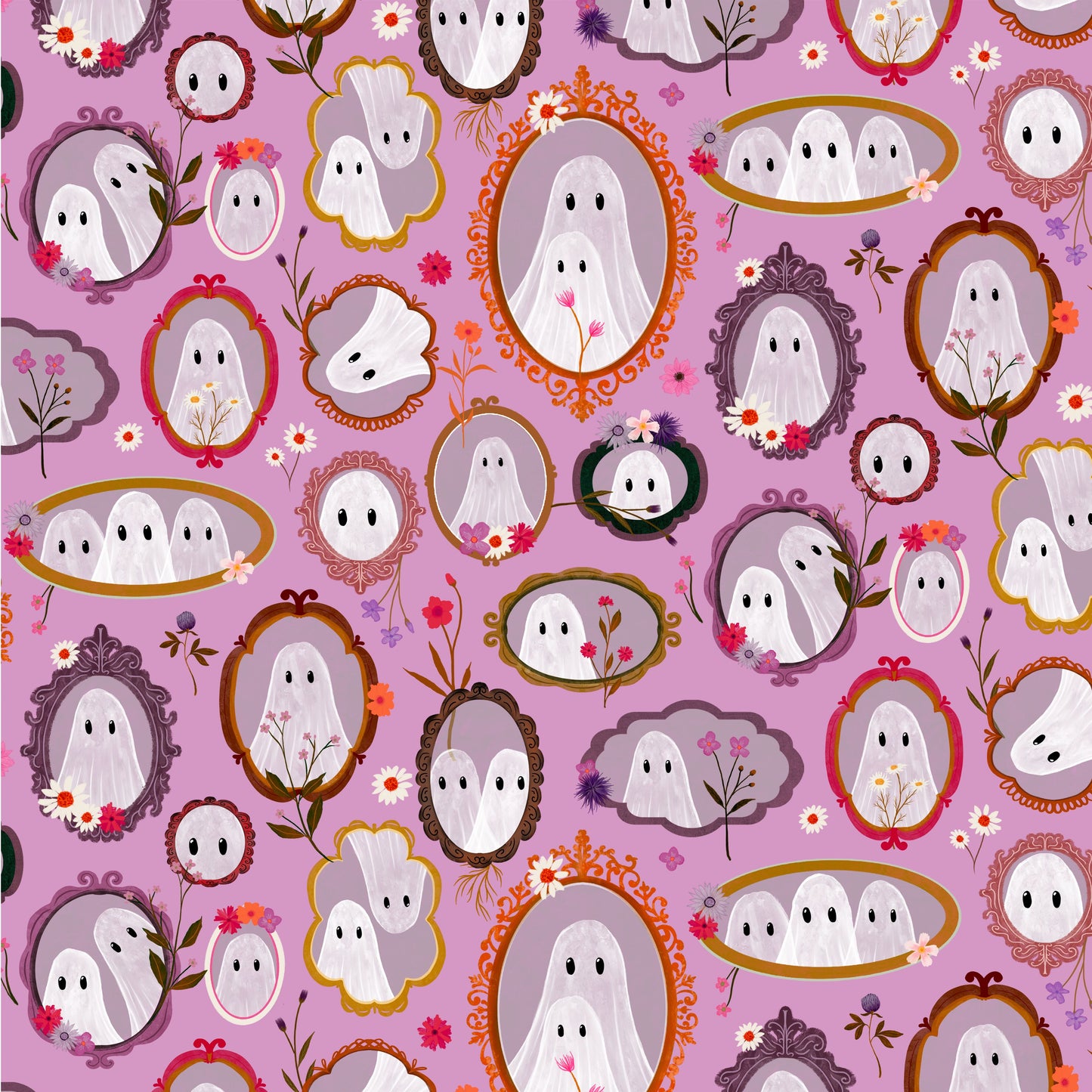 Preorder April 2027: Spooky Estate Ghost Portraits Lilac 55863-2 by Katherine Quinn