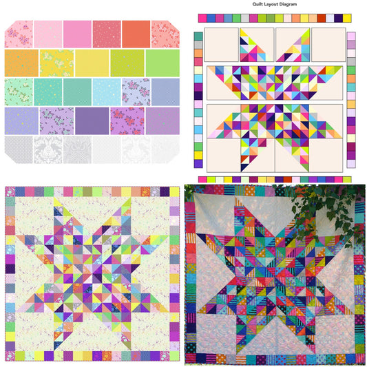 PREORDER ITEM - EXPECTED JULY 2025: Tula Pink's 2025 True Colors Confetti Celebration Quilt Kit