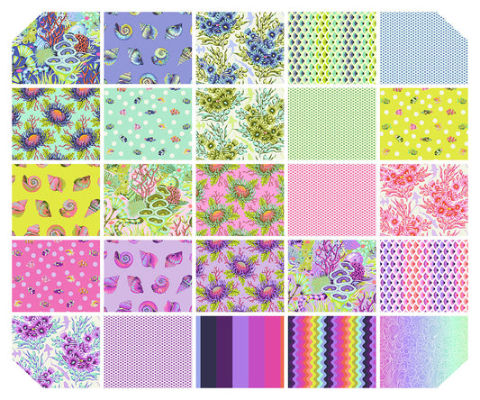 Preorder May 2026: Floral Reef Fat Quarter Bundle of 25 Fabrics FB4FQTP-Floral by Tula Pink