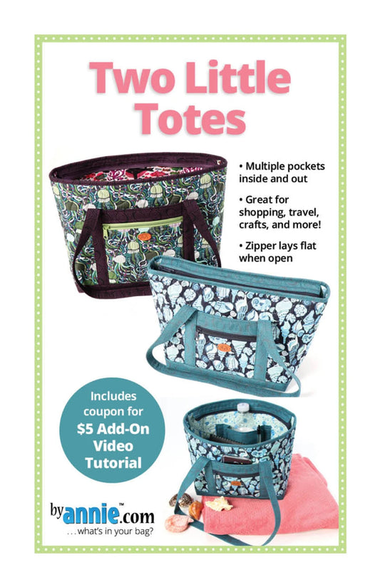 Two Little Totes Paper Pattern PBA314 Pattern