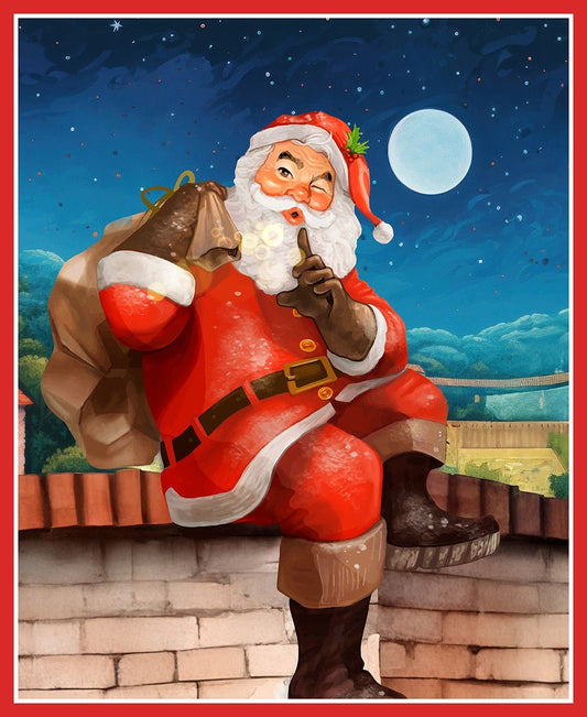 Preorder July 2026: Santa's Village 36" Panel 5098-01 by KK Fabrics