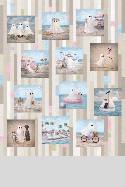 Preorder May 2027: Summerween Fling Sand Summerween Block 36" Panel 1044BS-46 by Funny Girl