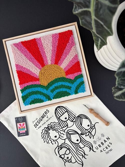 Preorder March 2026: Punch Needle Rise & Shine Kit UA2007 BOX by Melody Miller of RSS