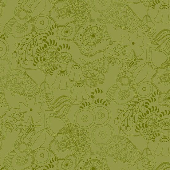 Preorder August 2026: Color Camp Grove Glass Tangle Muted Toad 10420-G by Alison Glass