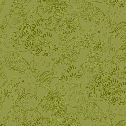 Preorder August 2026: Color Camp Grove Glass Tangle Muted Toad 10420-G by Alison Glass