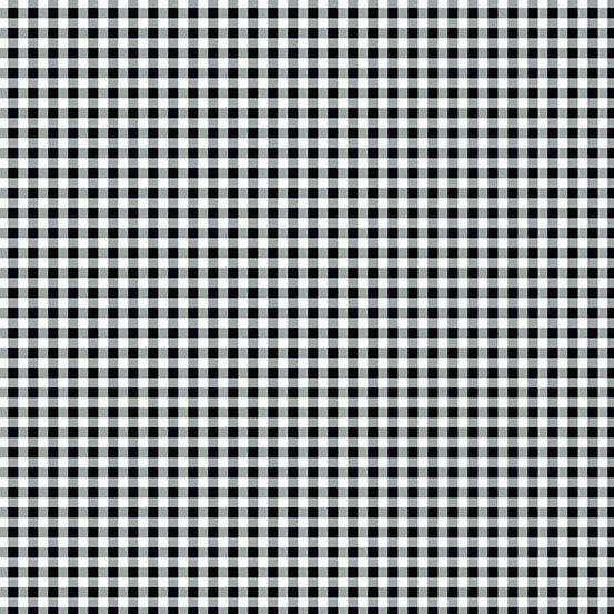 PREORDER ITEM-EXPECTED MARCH 2026: Ghostly Garden by K P Creates Bitty Gingham Black A-10199-K Cotton Woven Fabric