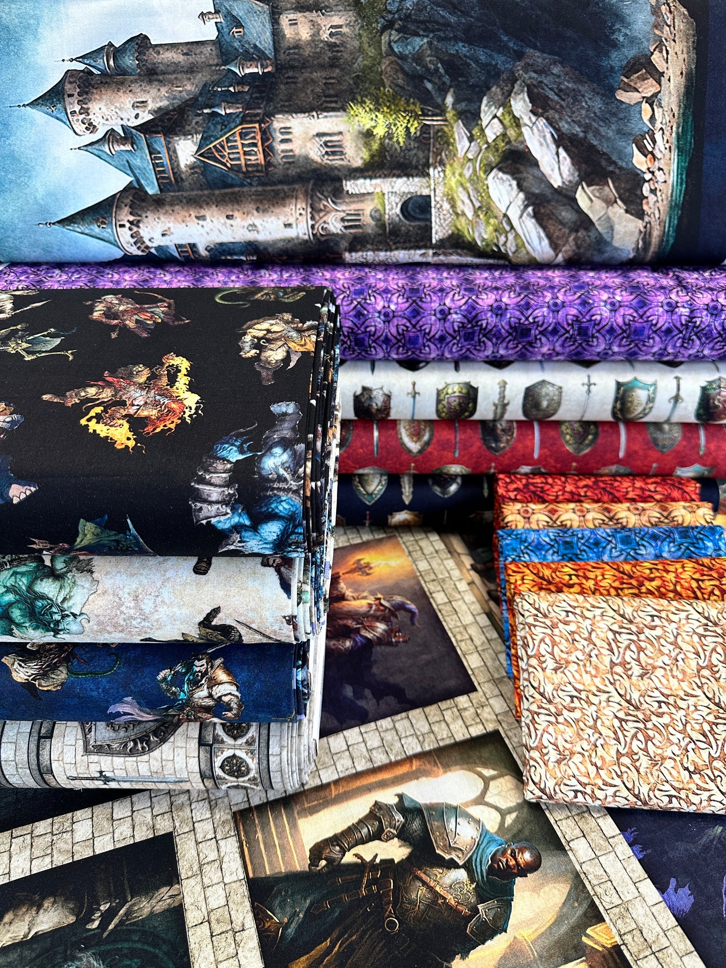 Wizards and Warriors by Morris Creative Group Fat Quarter Bundle of 12  WIZW3PKN Bundle