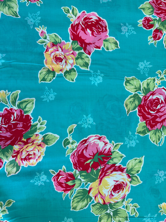 Floral Collection Flower Sugar Cotton Woven Fabric