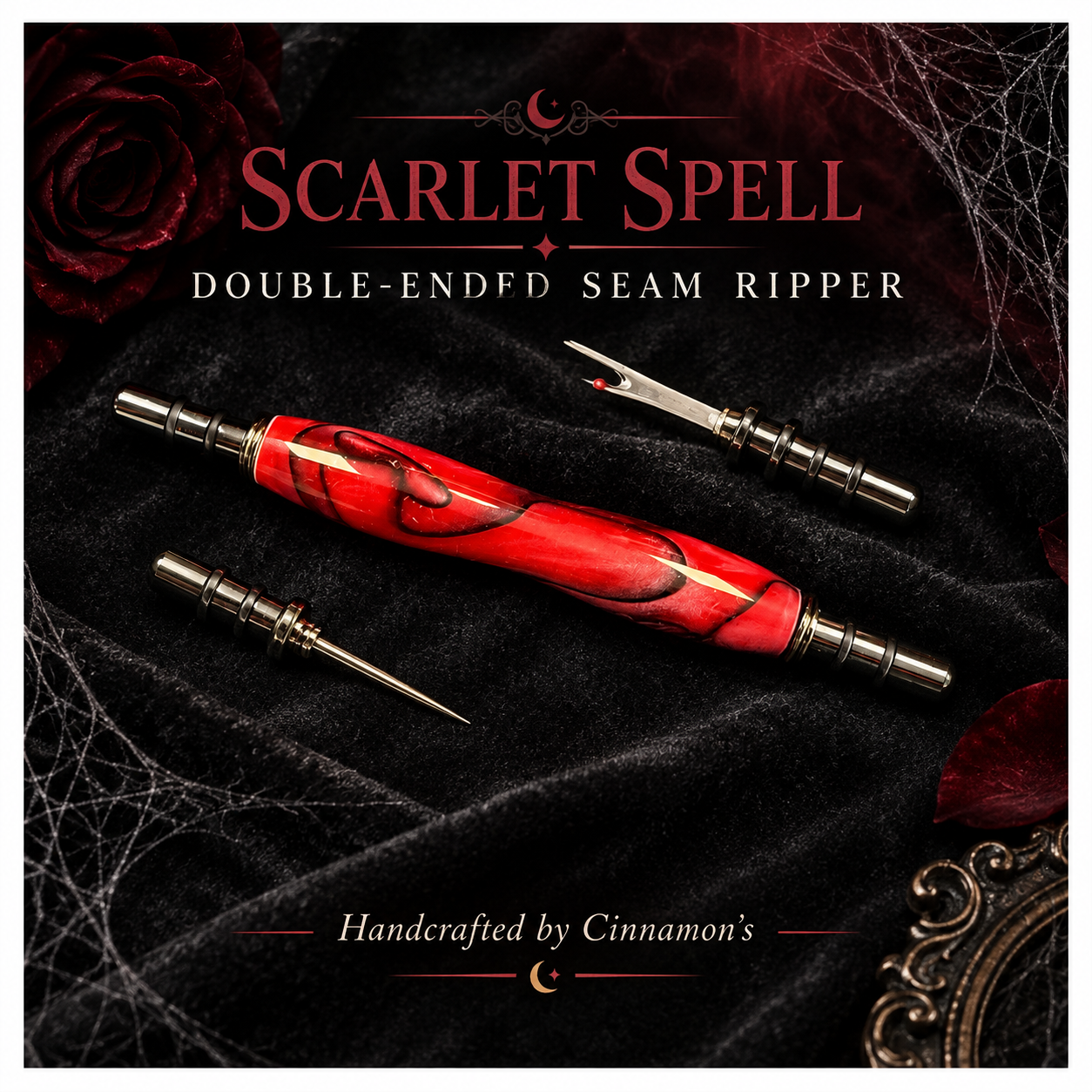 Scarlet Spell Handcrafted Seam Ripper-Double-Ended